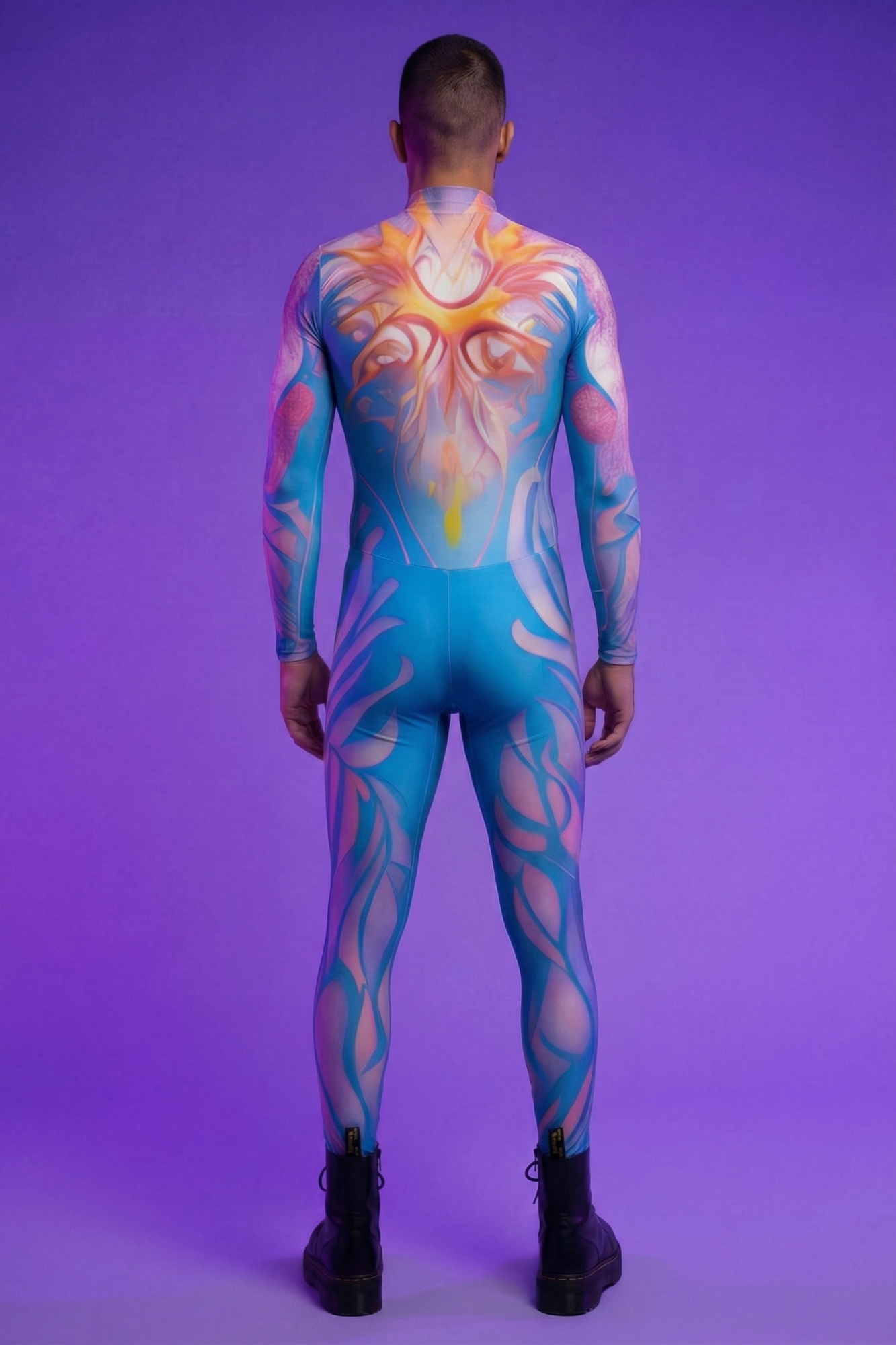 Rave Psychedelic Print Bodysuit AS004