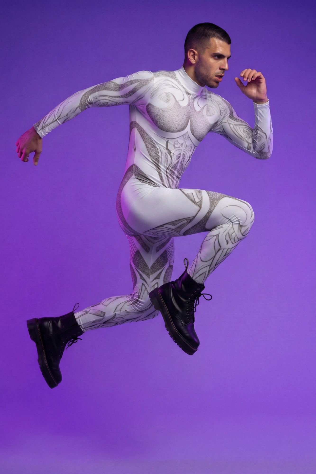 Heroic Full Graphic Print Bodysuit AS005