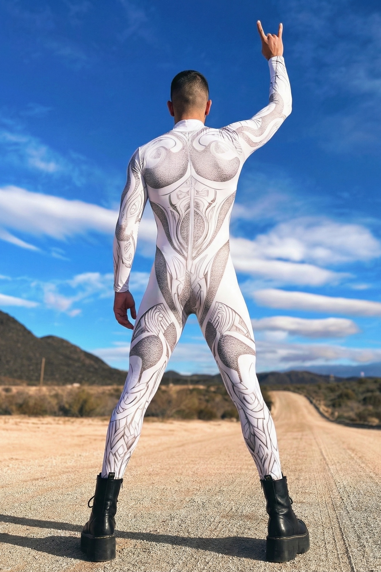 Heroic Full Graphic Print Bodysuit AS005