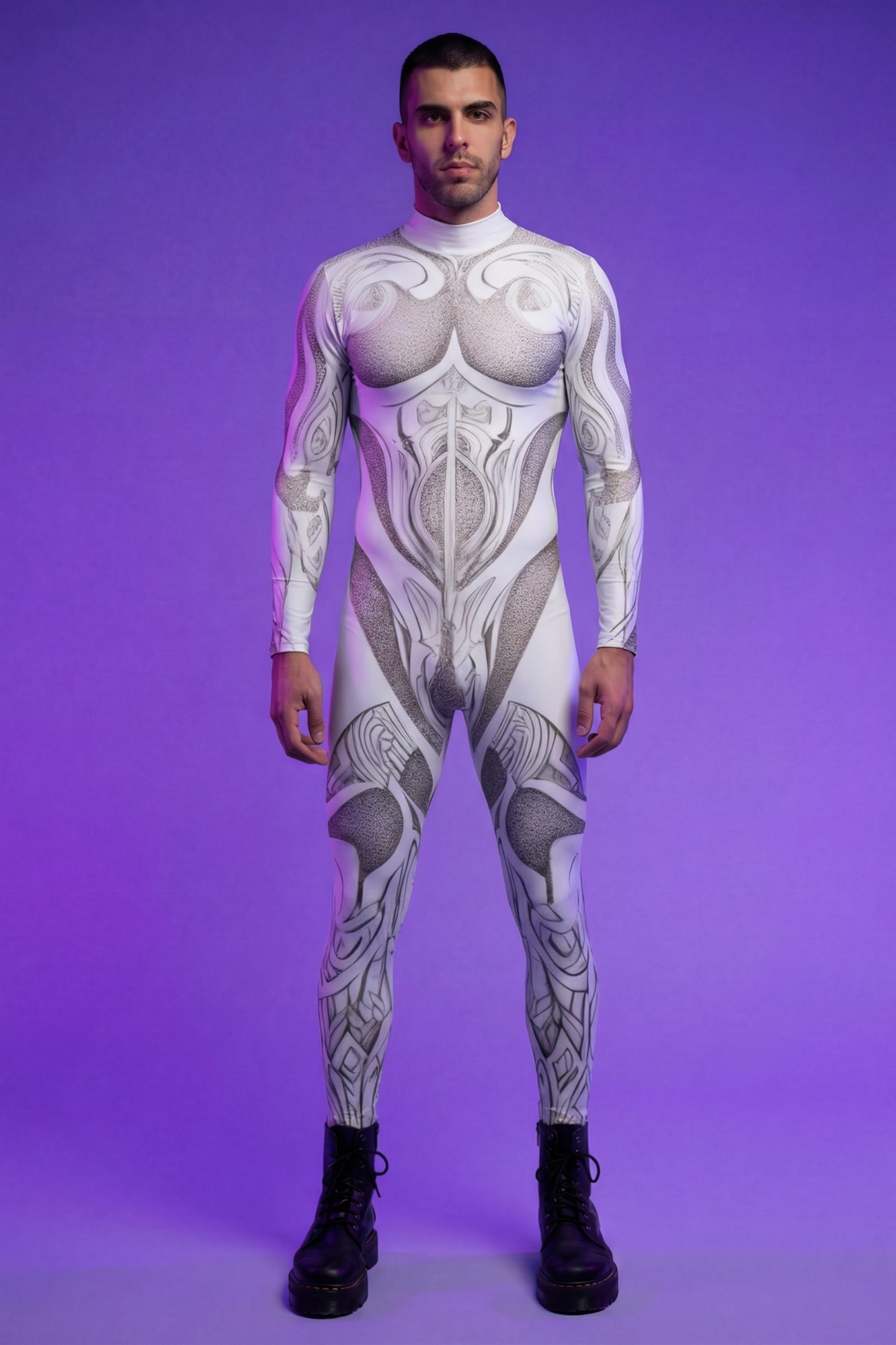 Heroic Full Graphic Print Bodysuit AS005