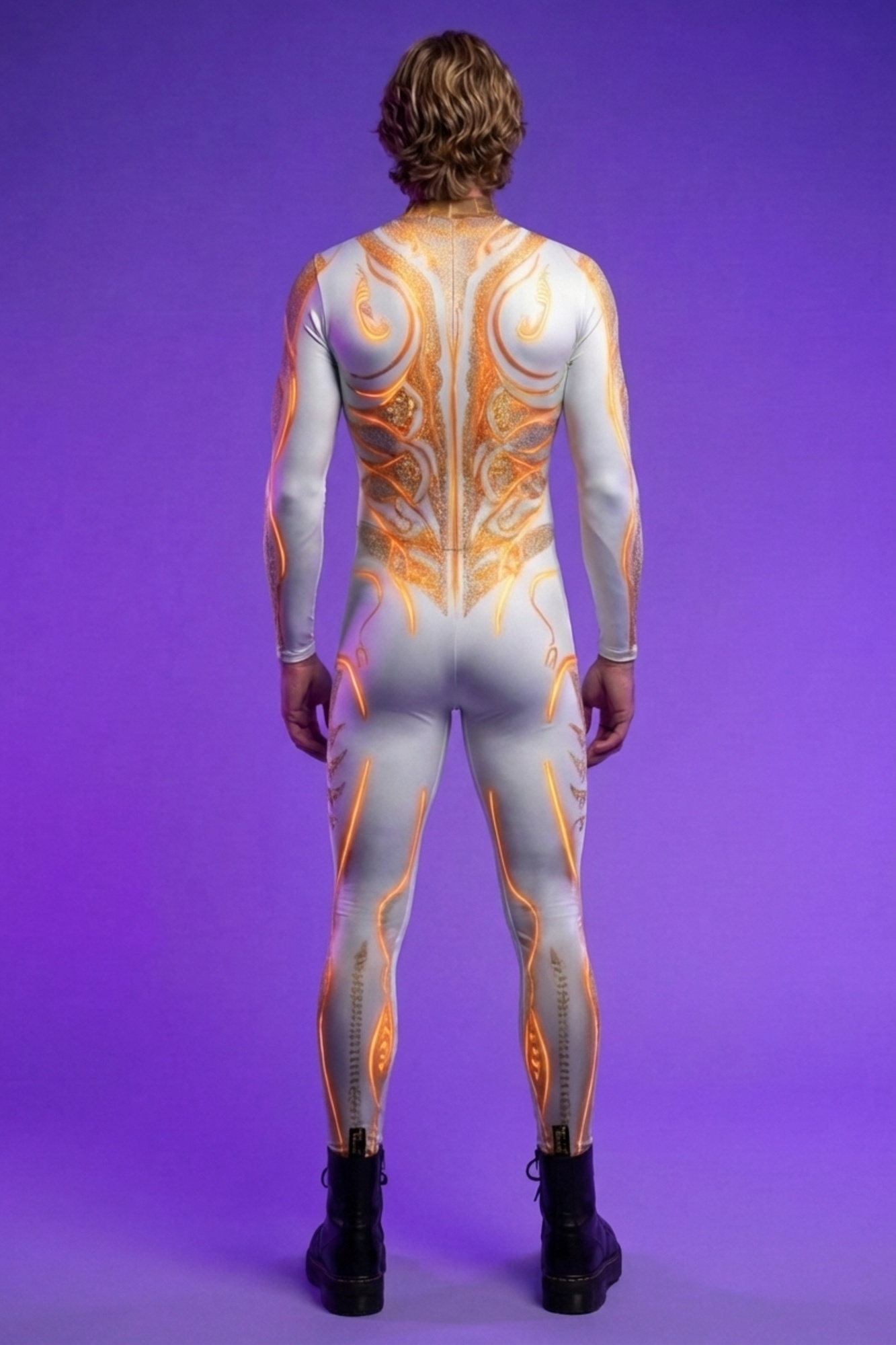 Rave God Gold Glowing Bodysuit AS012