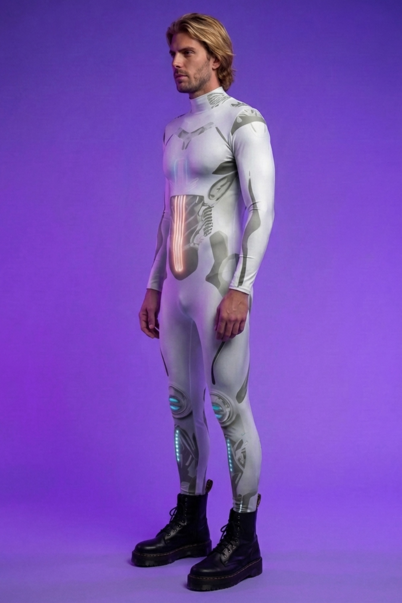 Cybernetic Neon Skeleton Bodysuit AS021