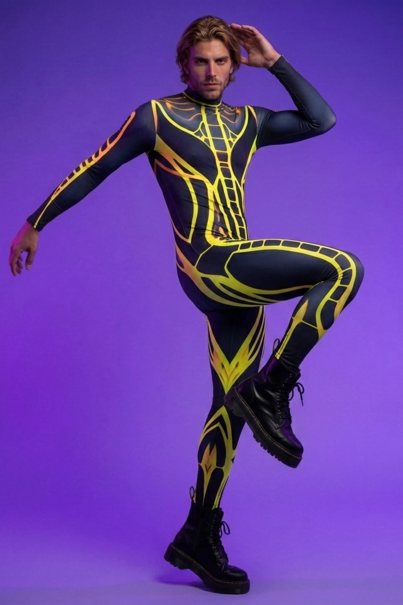 Cybernetic Spine Pattern Bodysuit AS025