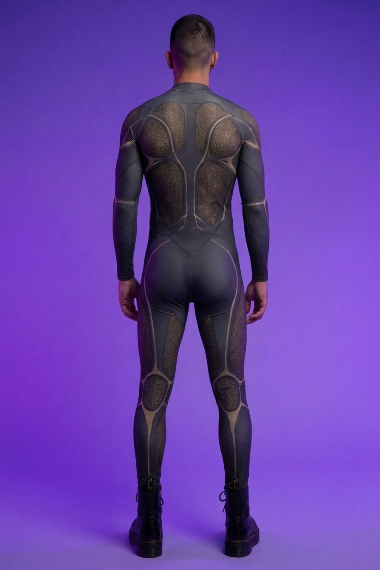 Cybernetic Warrior Mesh Panel Bodysuit AS066
