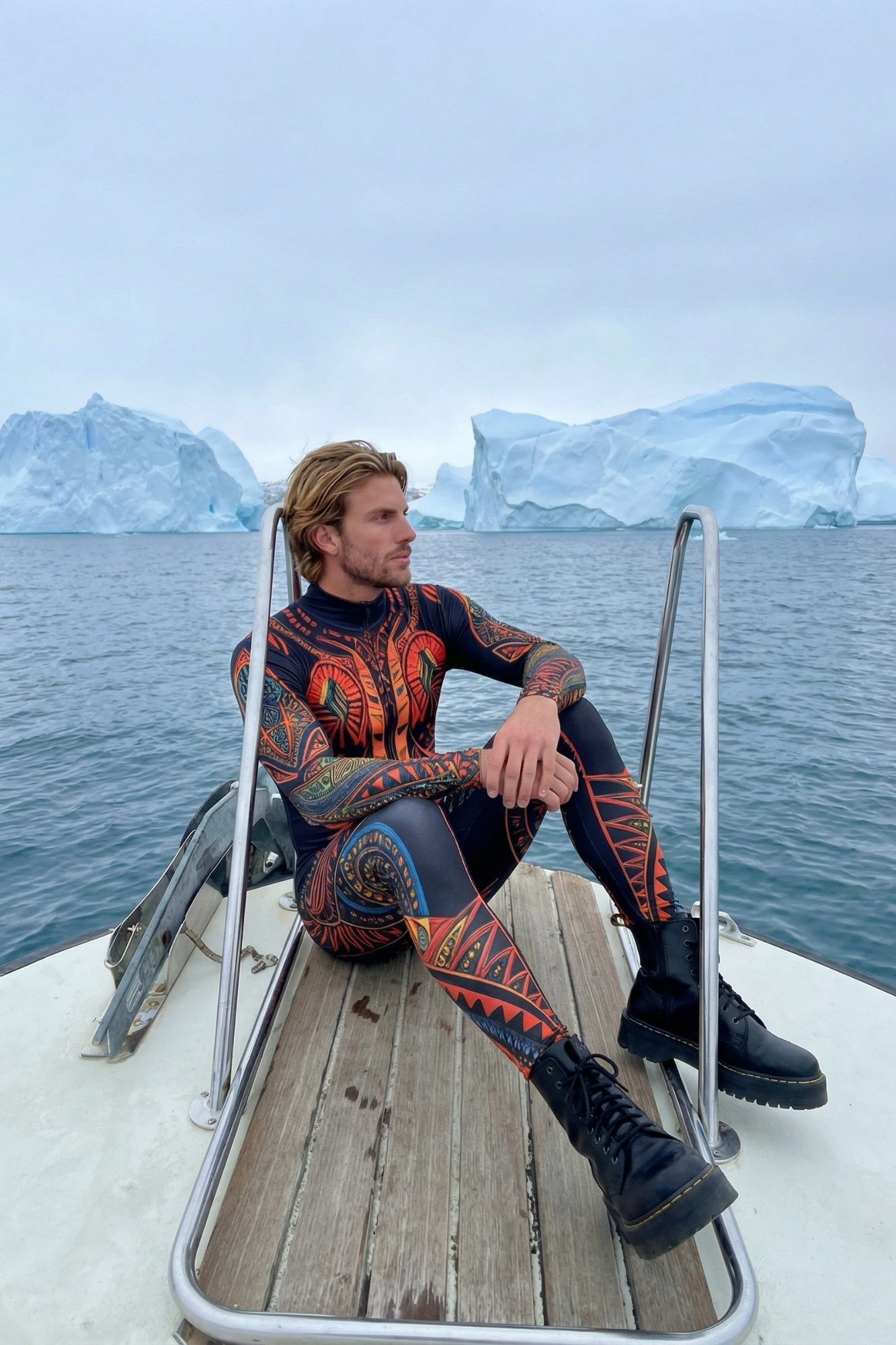 Tribal Warrior Tribal Print Bodysuit AS102