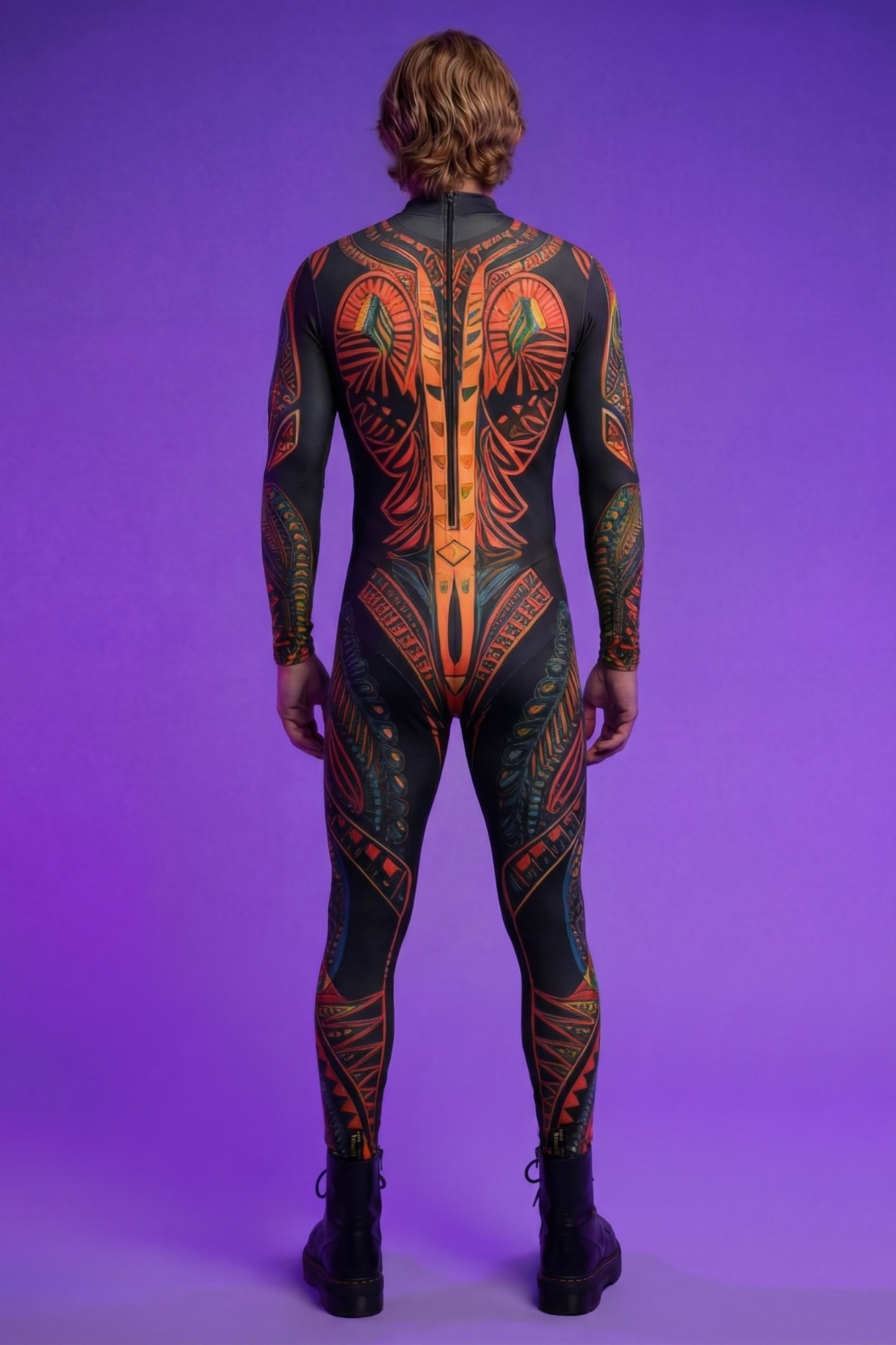 Tribal Warrior Tribal Print Bodysuit AS102