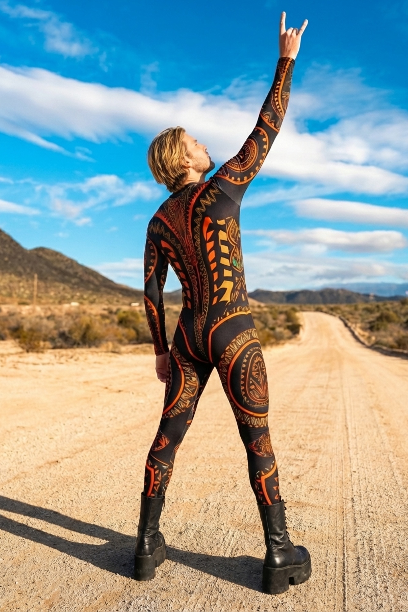 Festival Tribal Pattern Bodysuit AS118