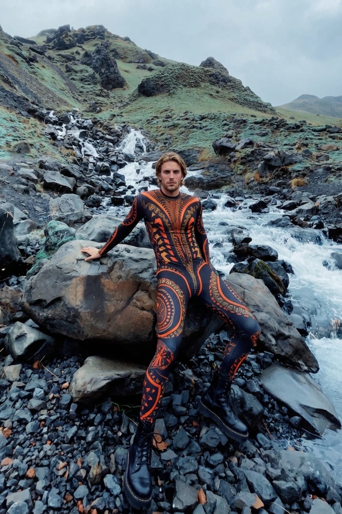 Festival Tribal Pattern Bodysuit AS118