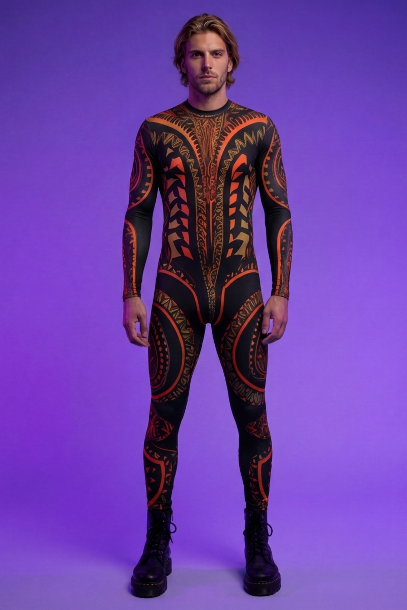 Festival Tribal Pattern Bodysuit AS118