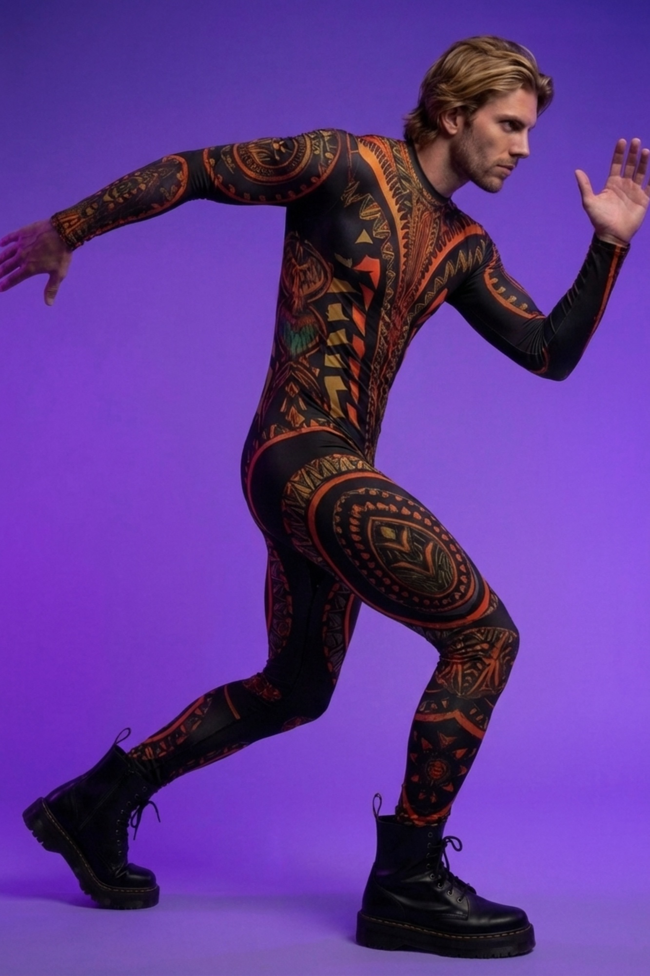 Festival Tribal Pattern Bodysuit AS118