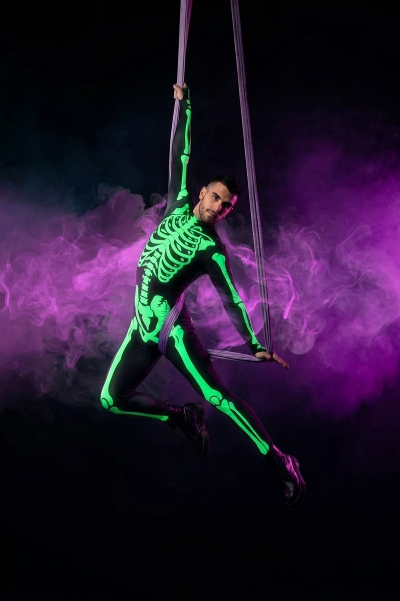 Rave Skeleton Bodysuit V0019