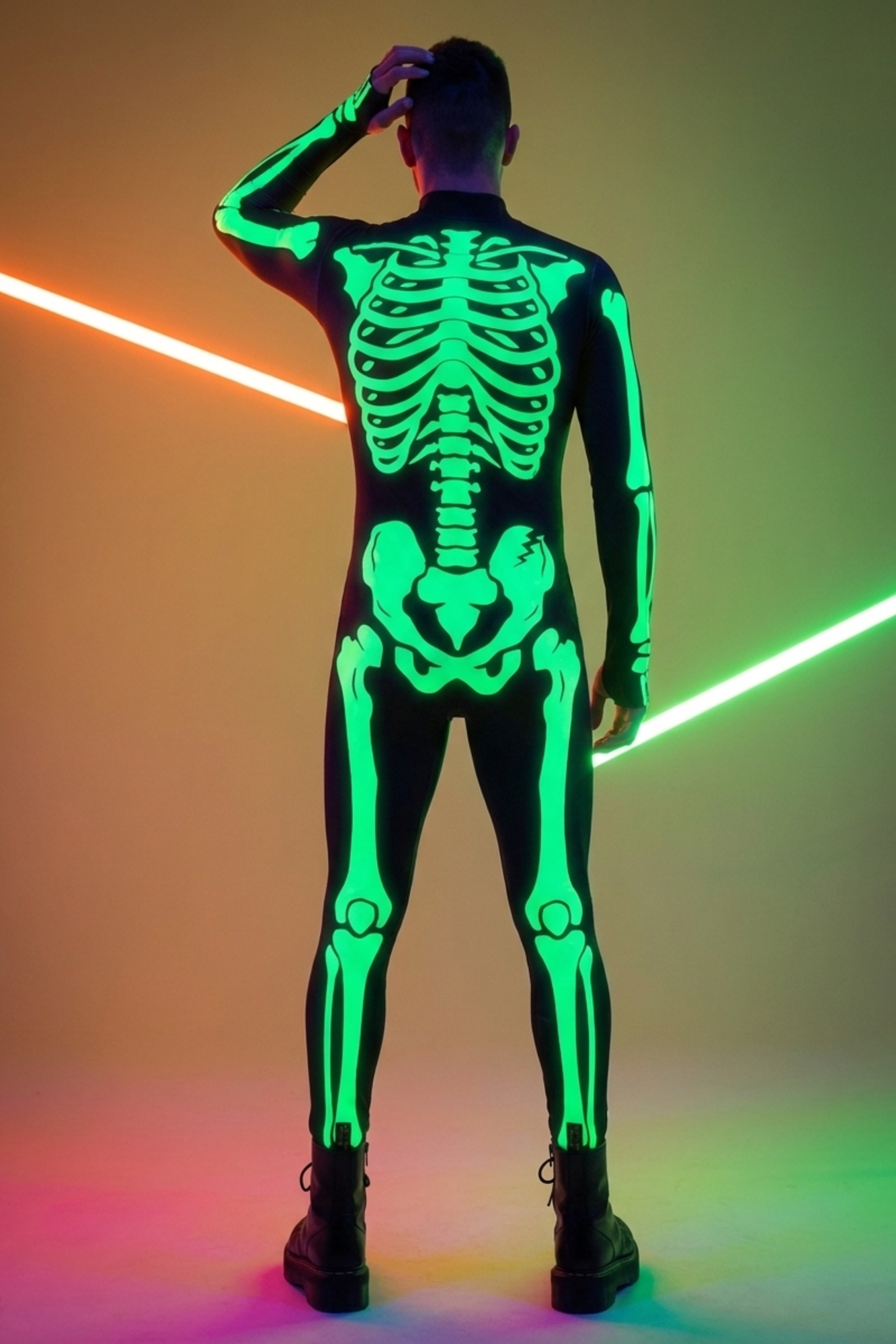 Rave Skeleton Bodysuit V0019