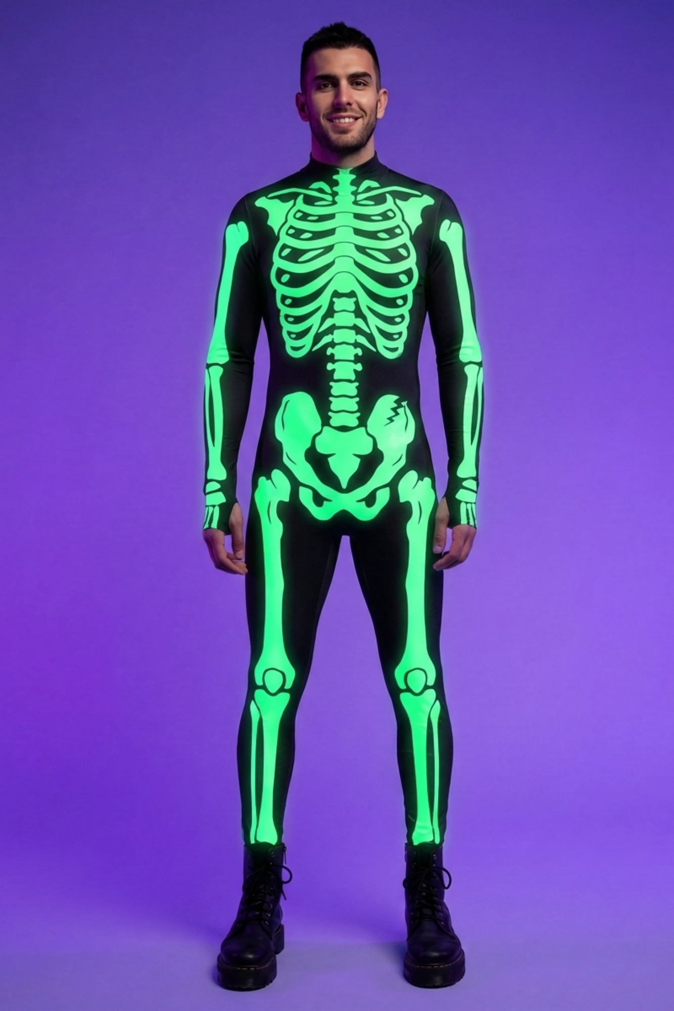 Rave Skeleton Bodysuit V0019