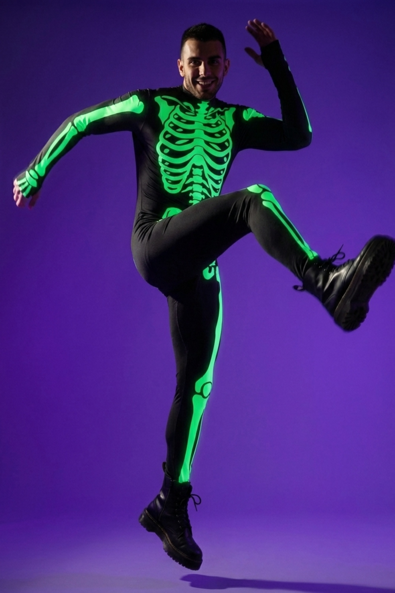 Rave Skeleton Bodysuit V0019