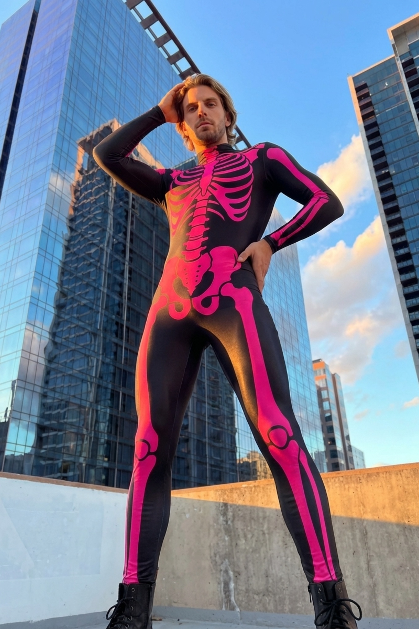 Rave Skeleton Bodysuit V0020
