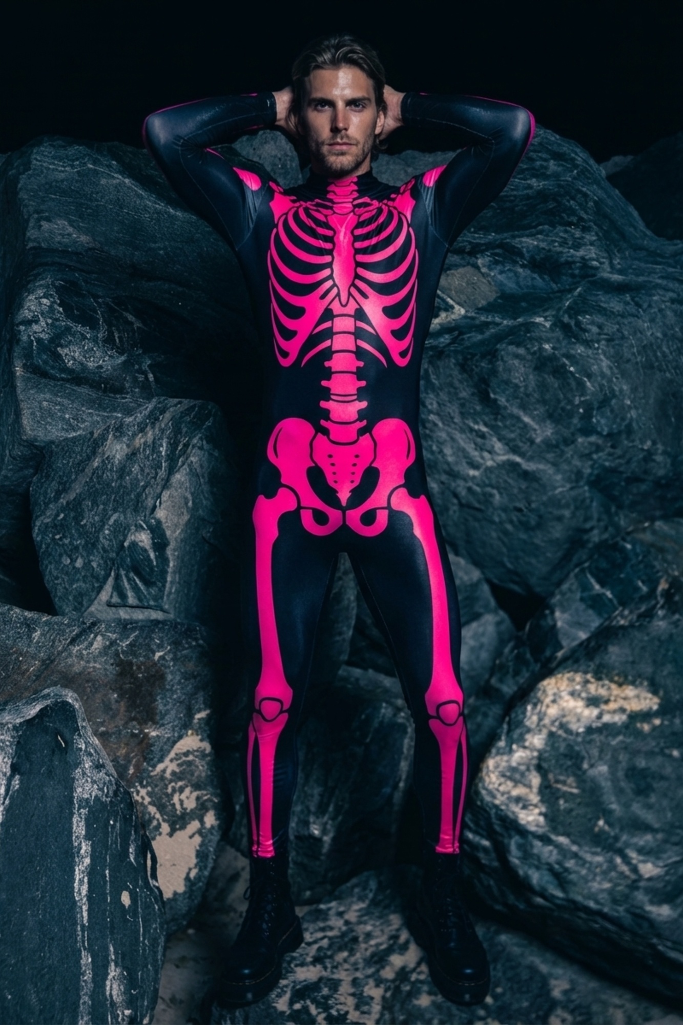 Rave Skeleton Bodysuit V0020