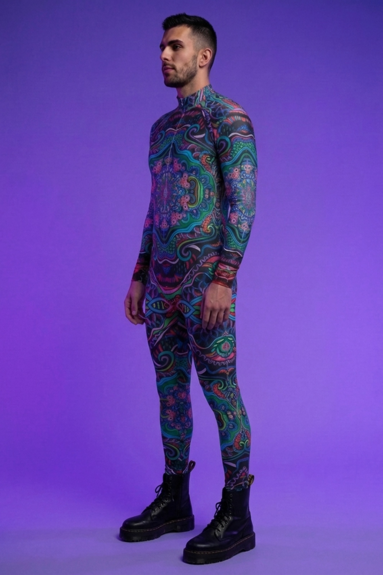 Psychedelic Graphic Bodysuit VS029