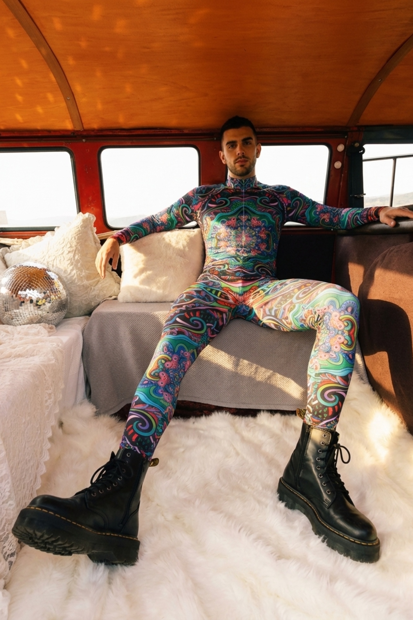 Psychedelic Graphic Bodysuit VS029