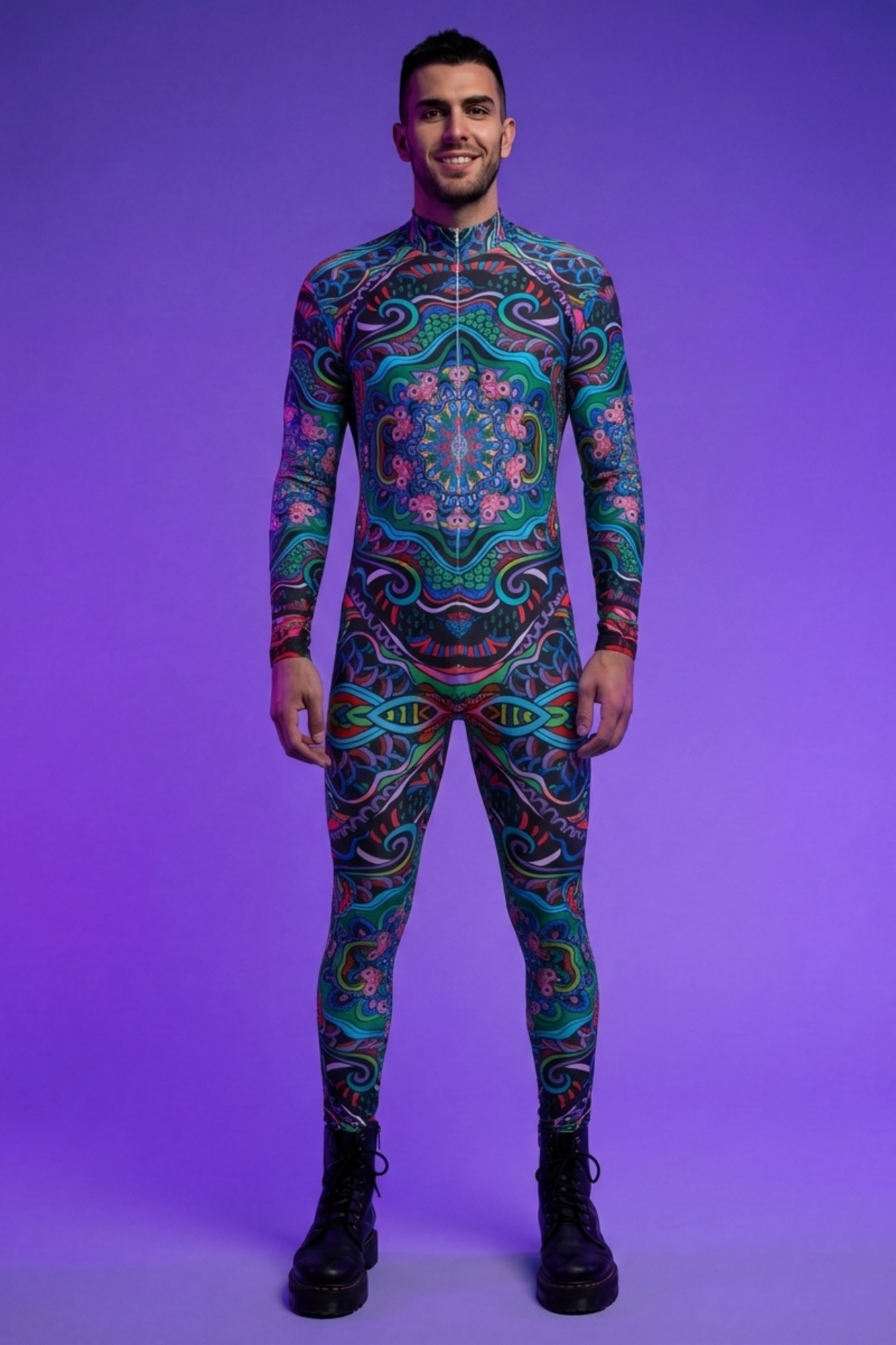 Psychedelic Graphic Bodysuit VS029