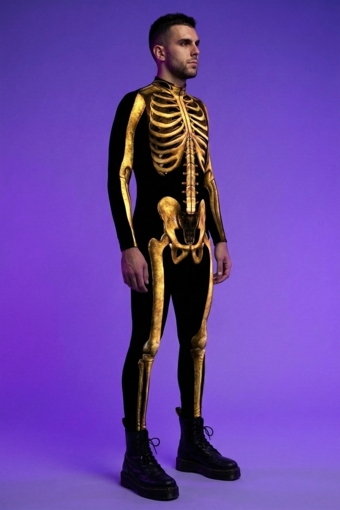Gilded Festival Skeleton Bodysuit VV026