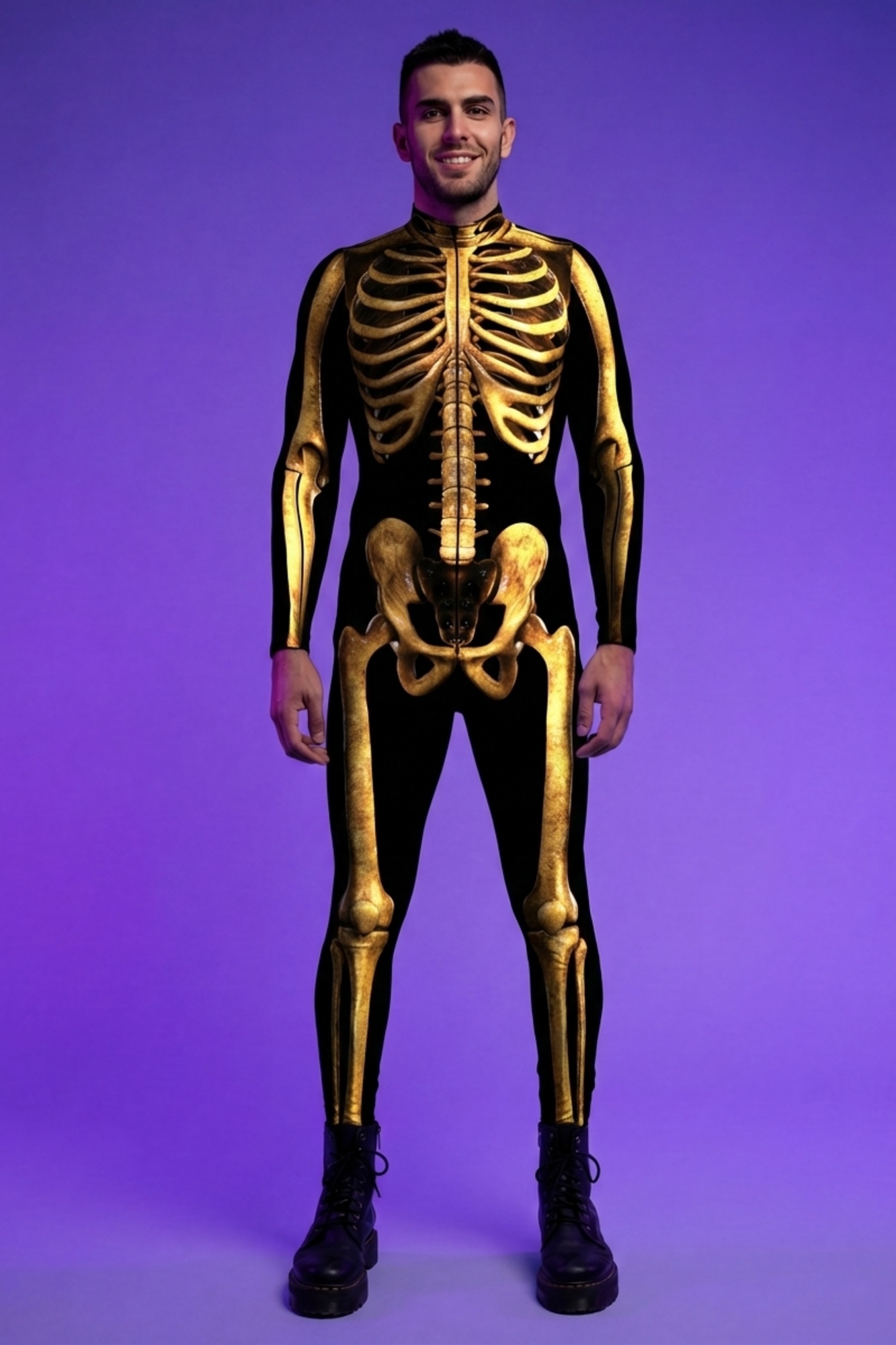 Gilded Festival Skeleton Bodysuit VV026