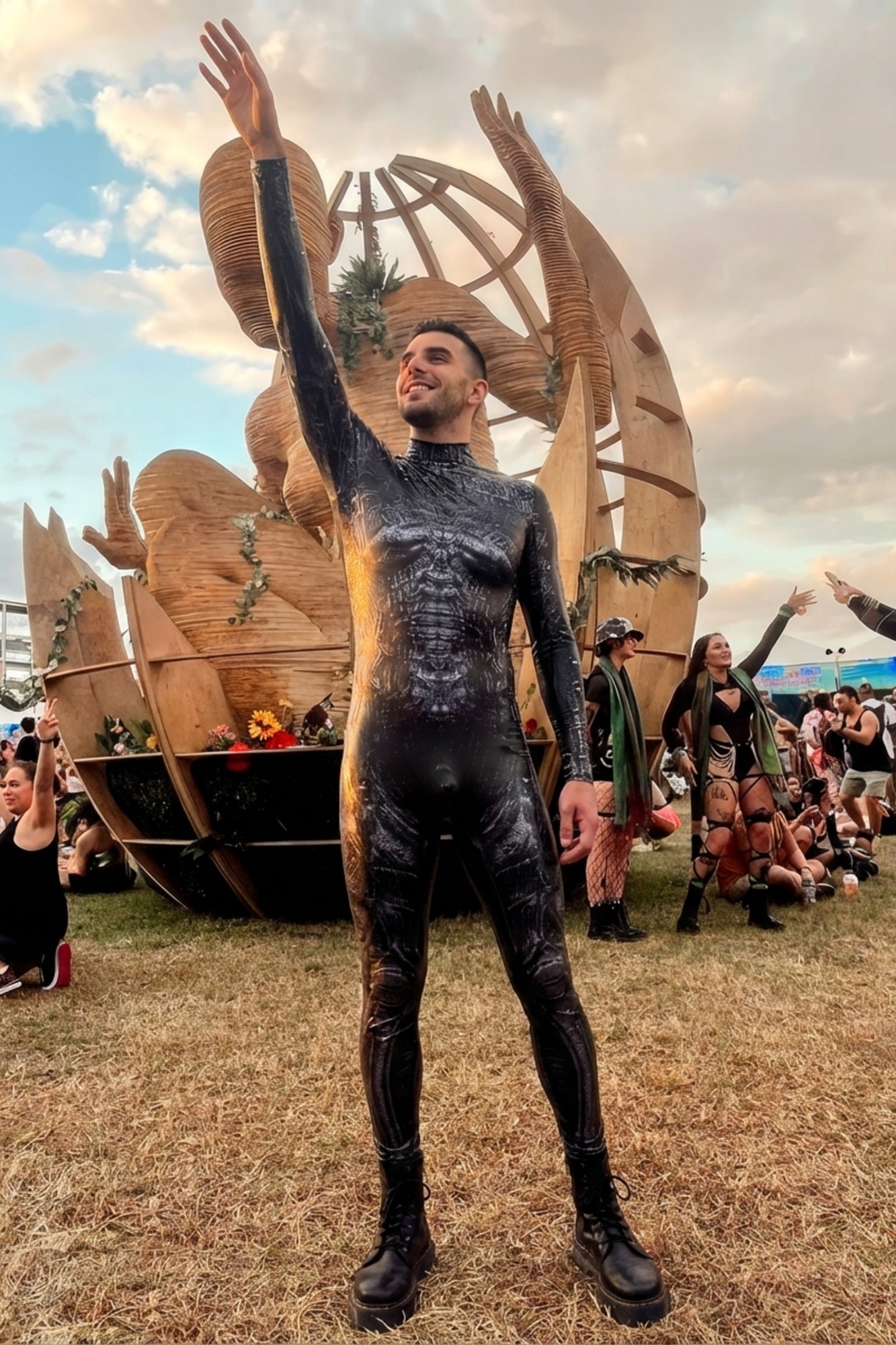 Cybernetic Printed Bodysuit VV027