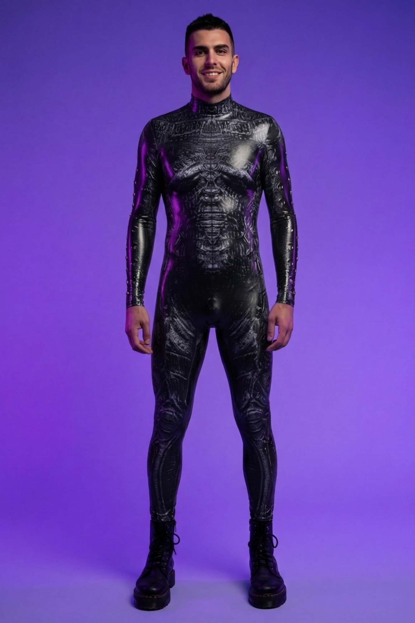 Cybernetic Printed Bodysuit VV027