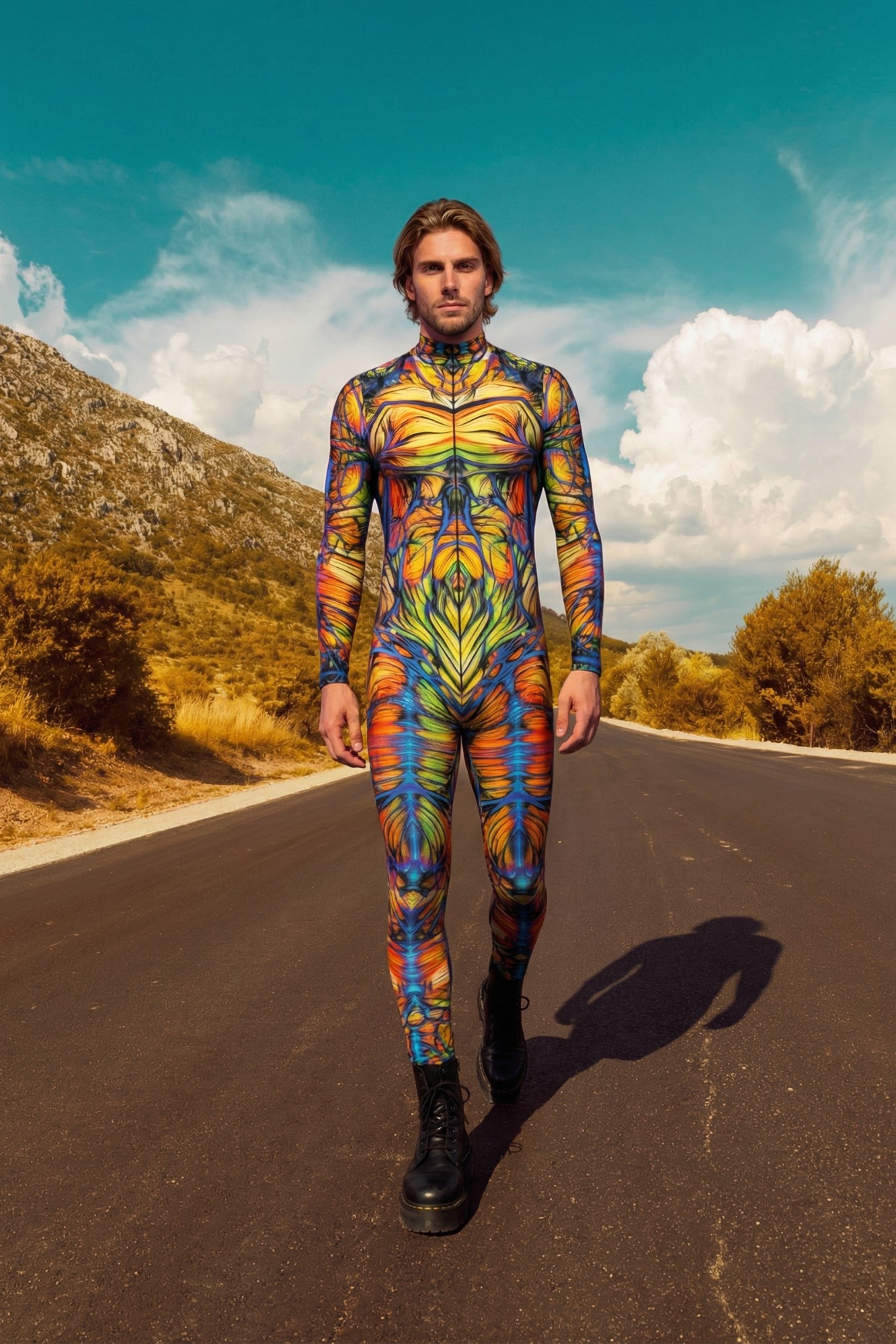 Psychedelic Muscle Bodysuit VV072
