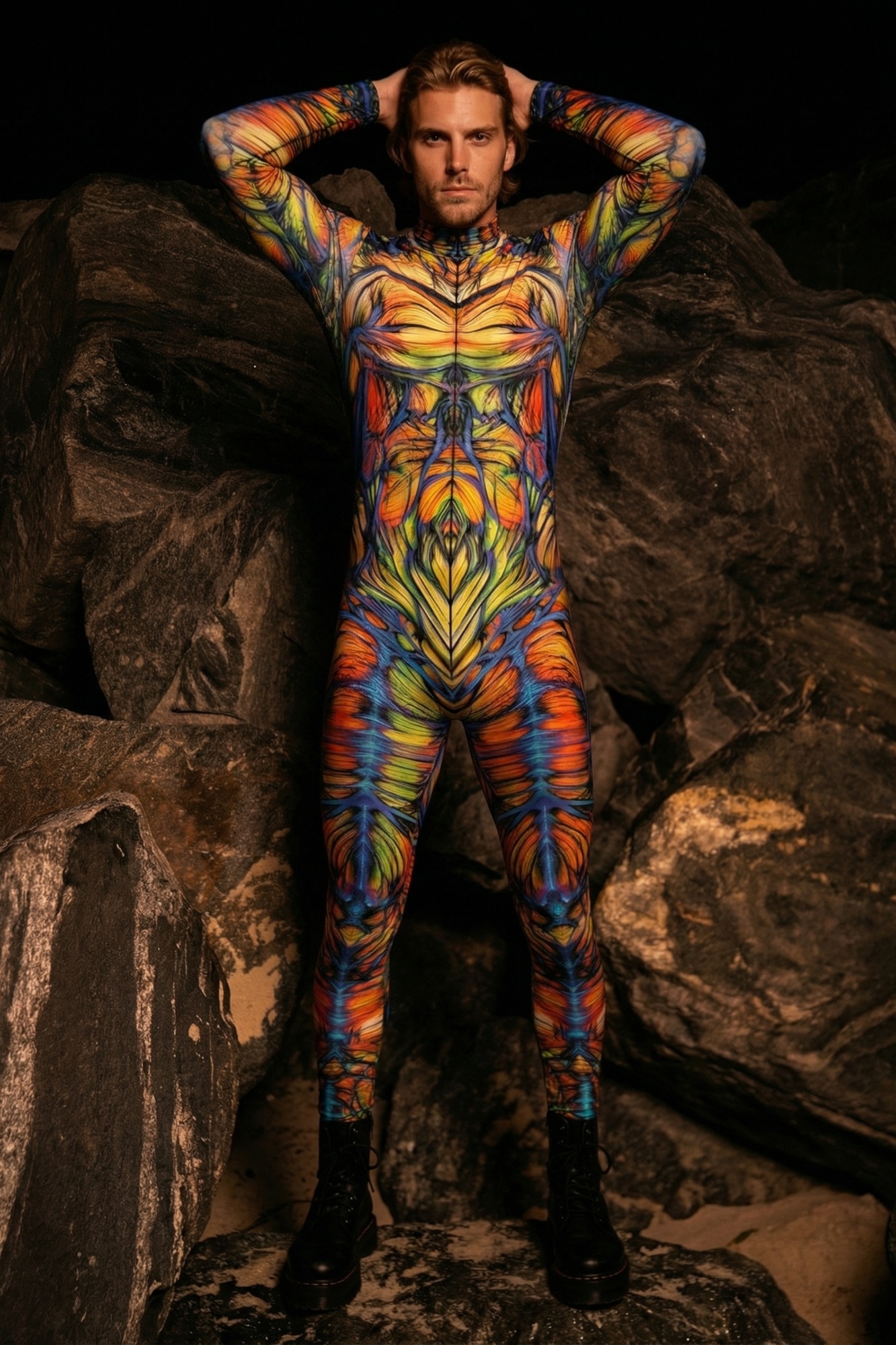 Psychedelic Muscle Bodysuit VV072