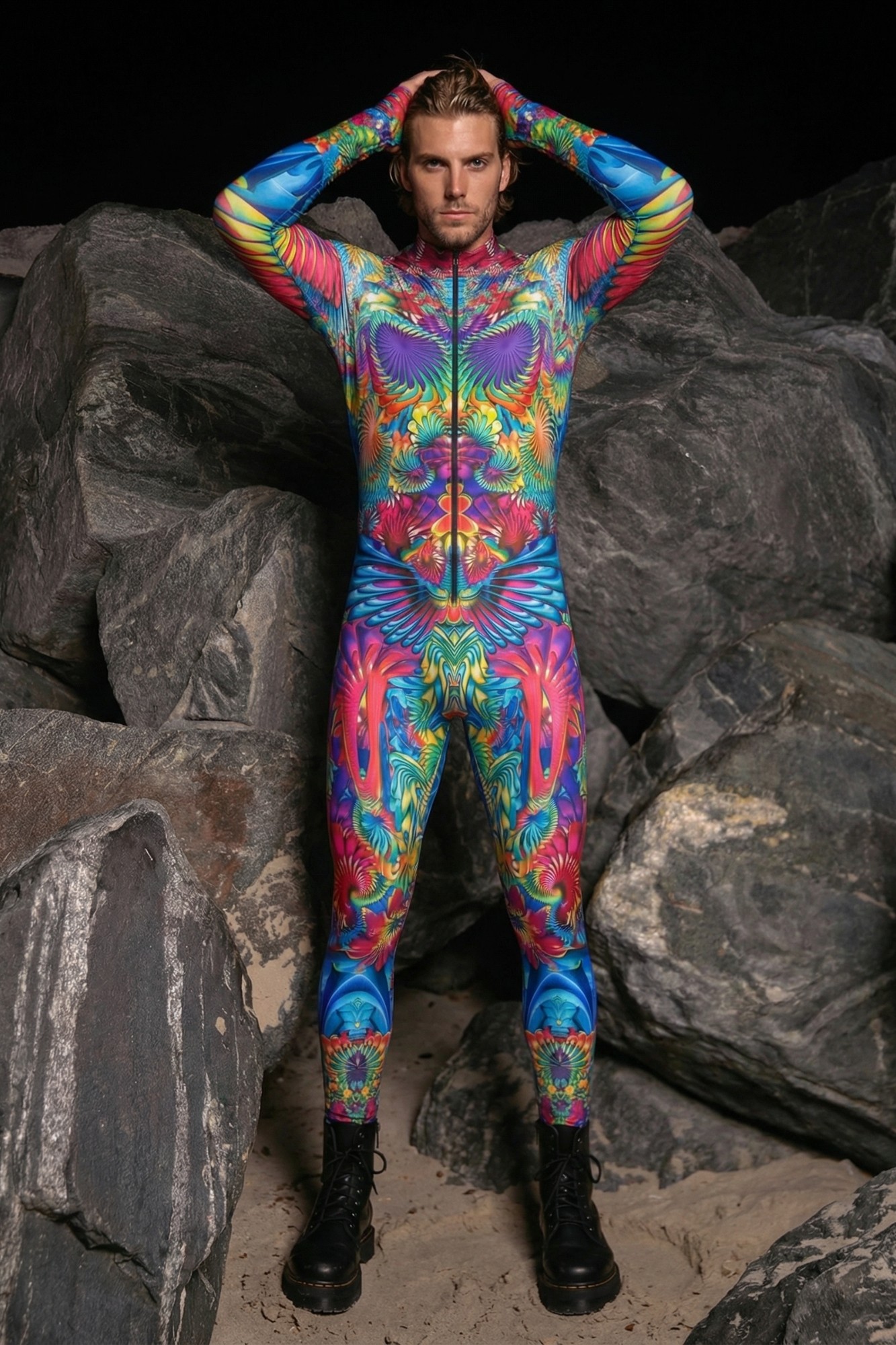 Cosmic Shaman Psychedelic Bodysuit VV086
