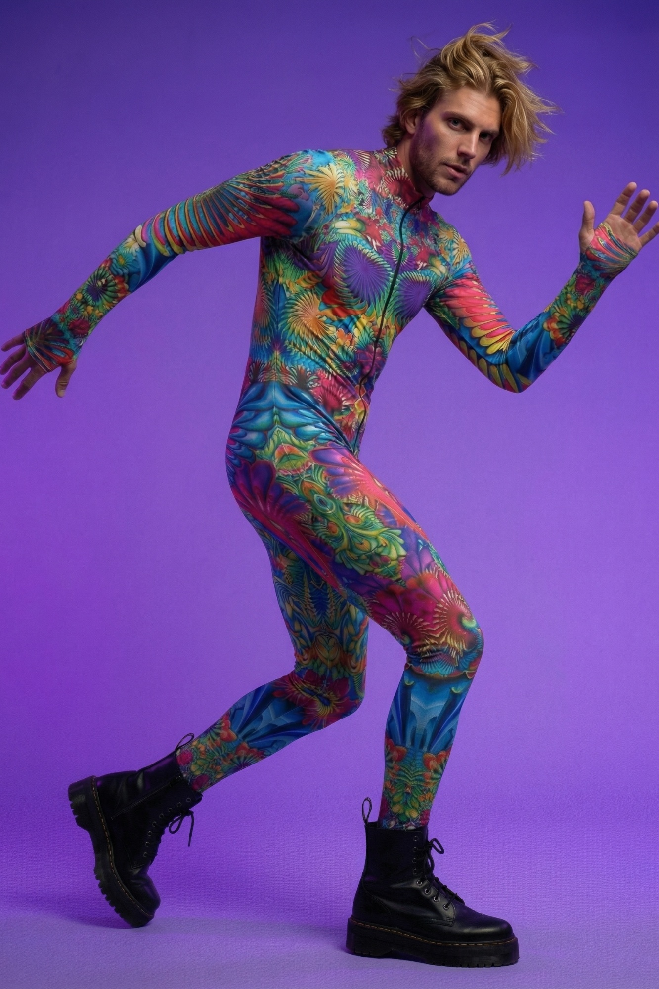 Cosmic Shaman Psychedelic Bodysuit VV086