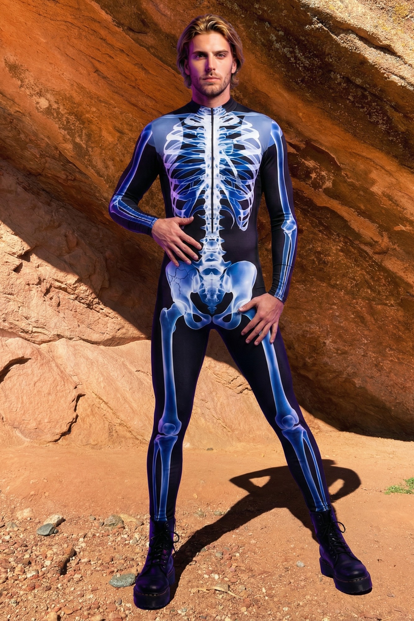 Night Stalker Skeleton Bodysuit VV096