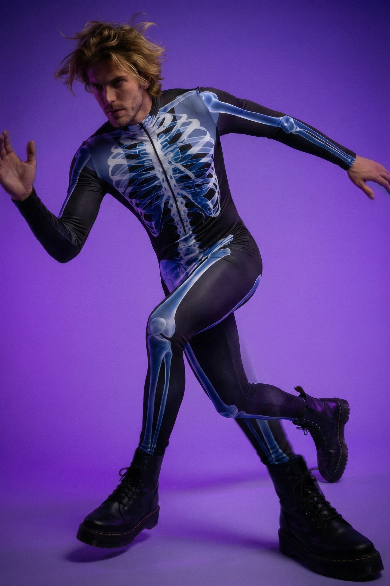 Night Stalker Skeleton Bodysuit VV096