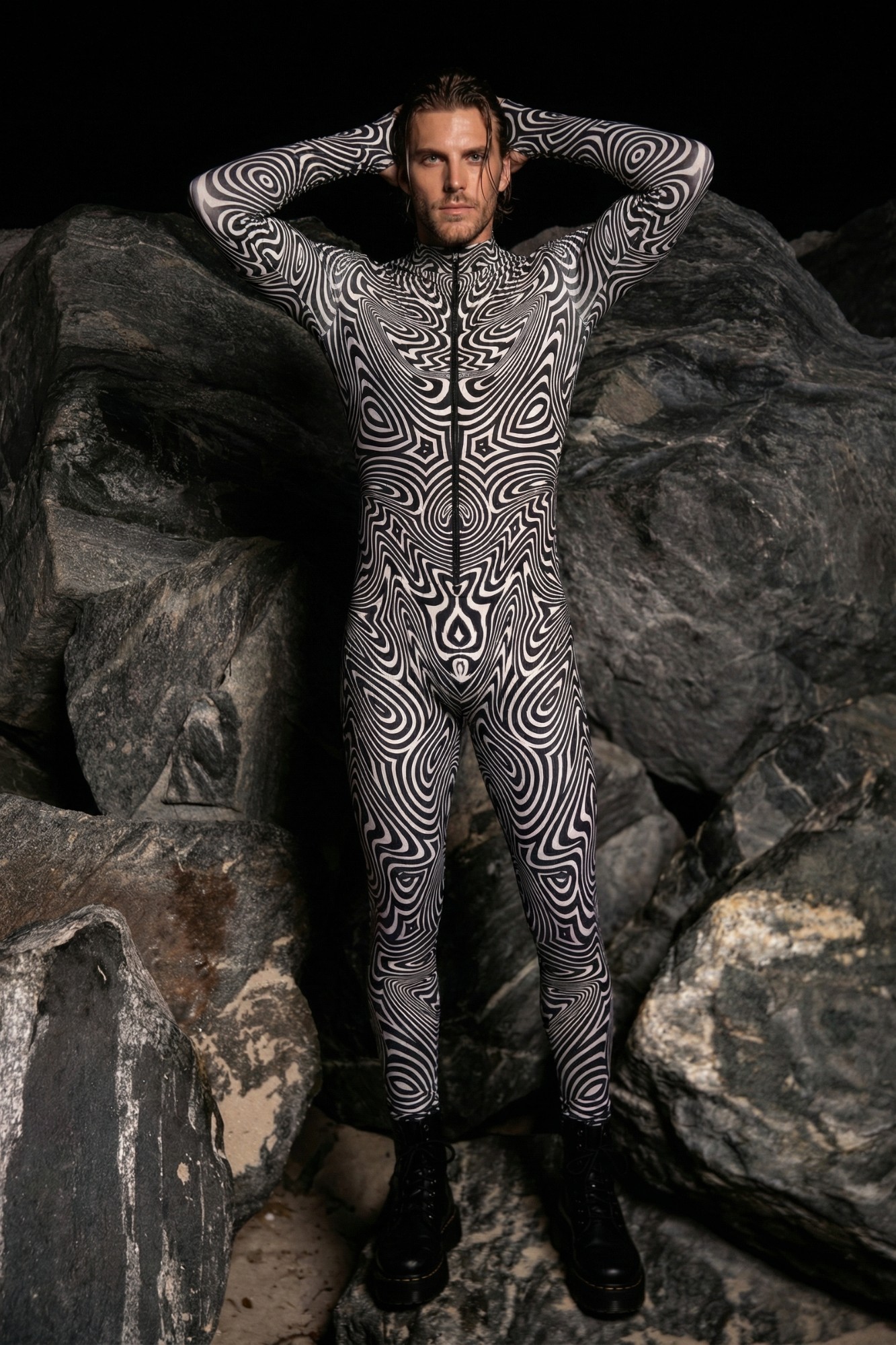 Hypnotic Optical Illusion Bodysuit VV104