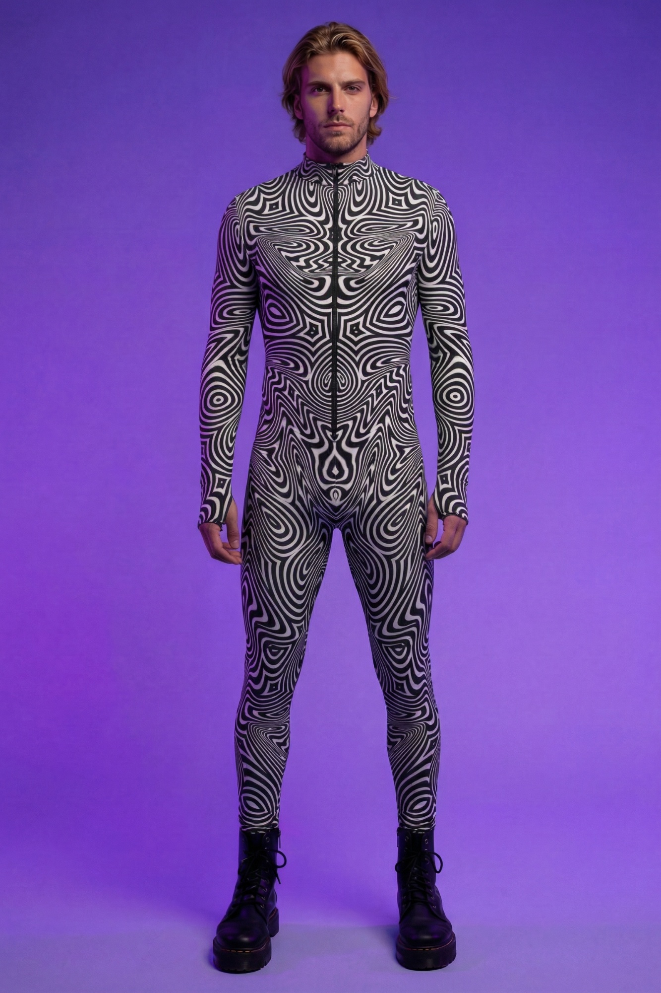 Hypnotic Optical Illusion Bodysuit VV104