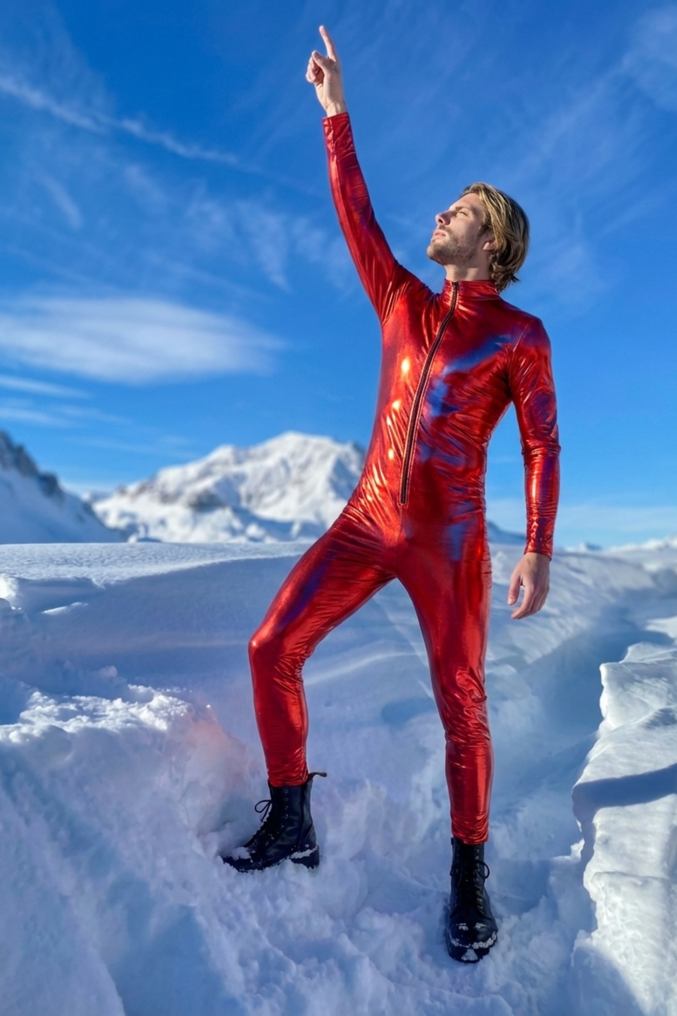 Galactic Metallic Red Catsuit VV111