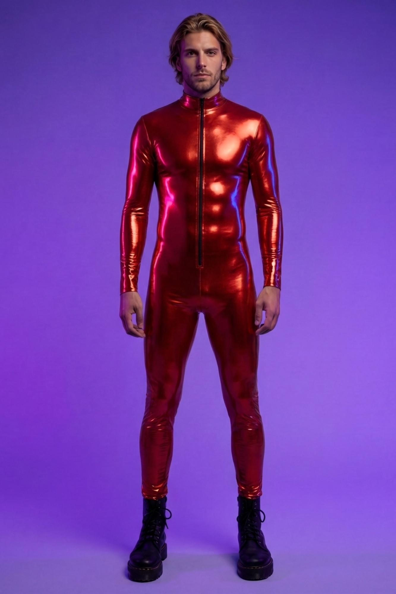 Galactic Metallic Red Catsuit VV111