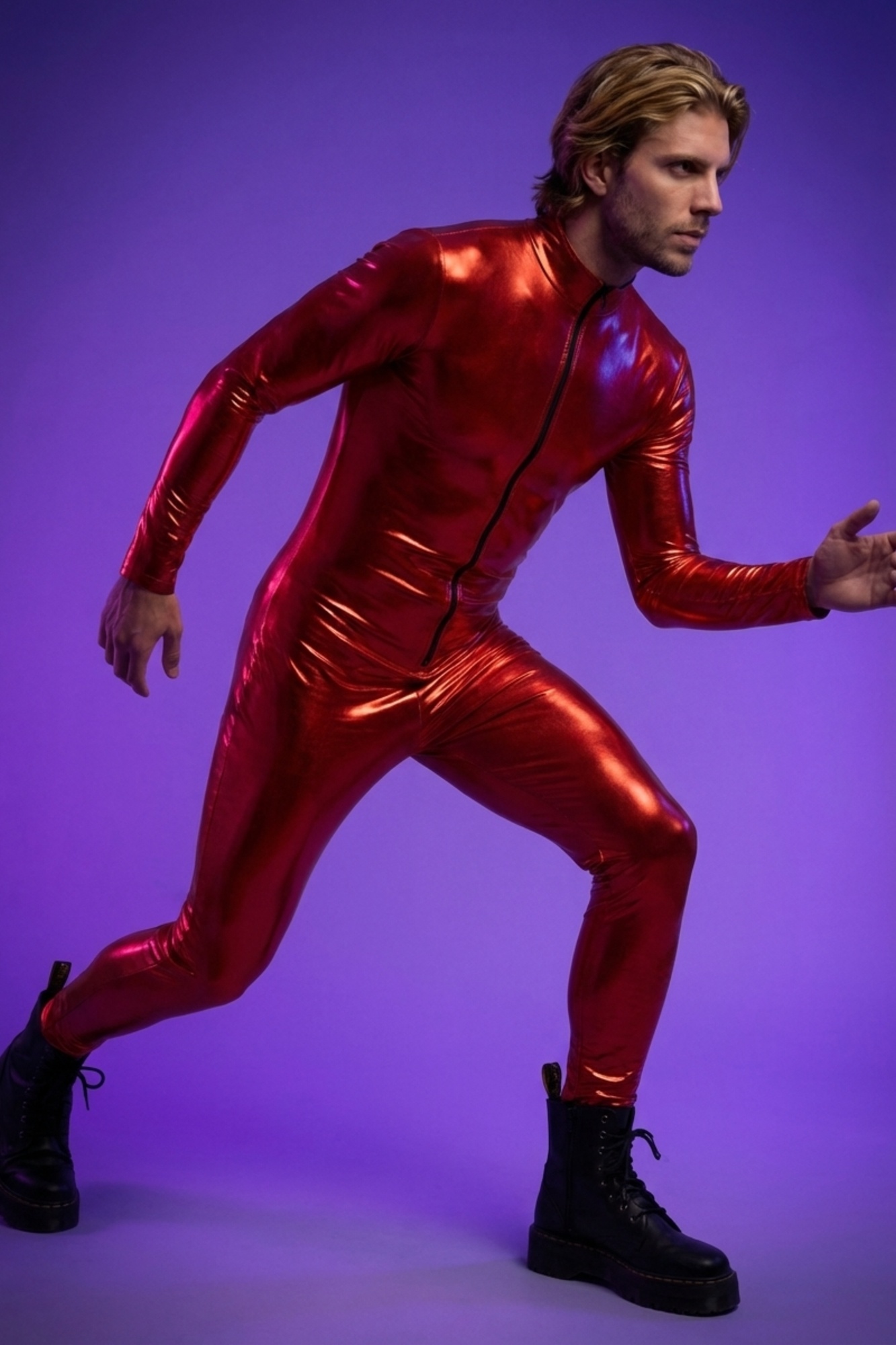 Galactic Metallic Red Catsuit VV111