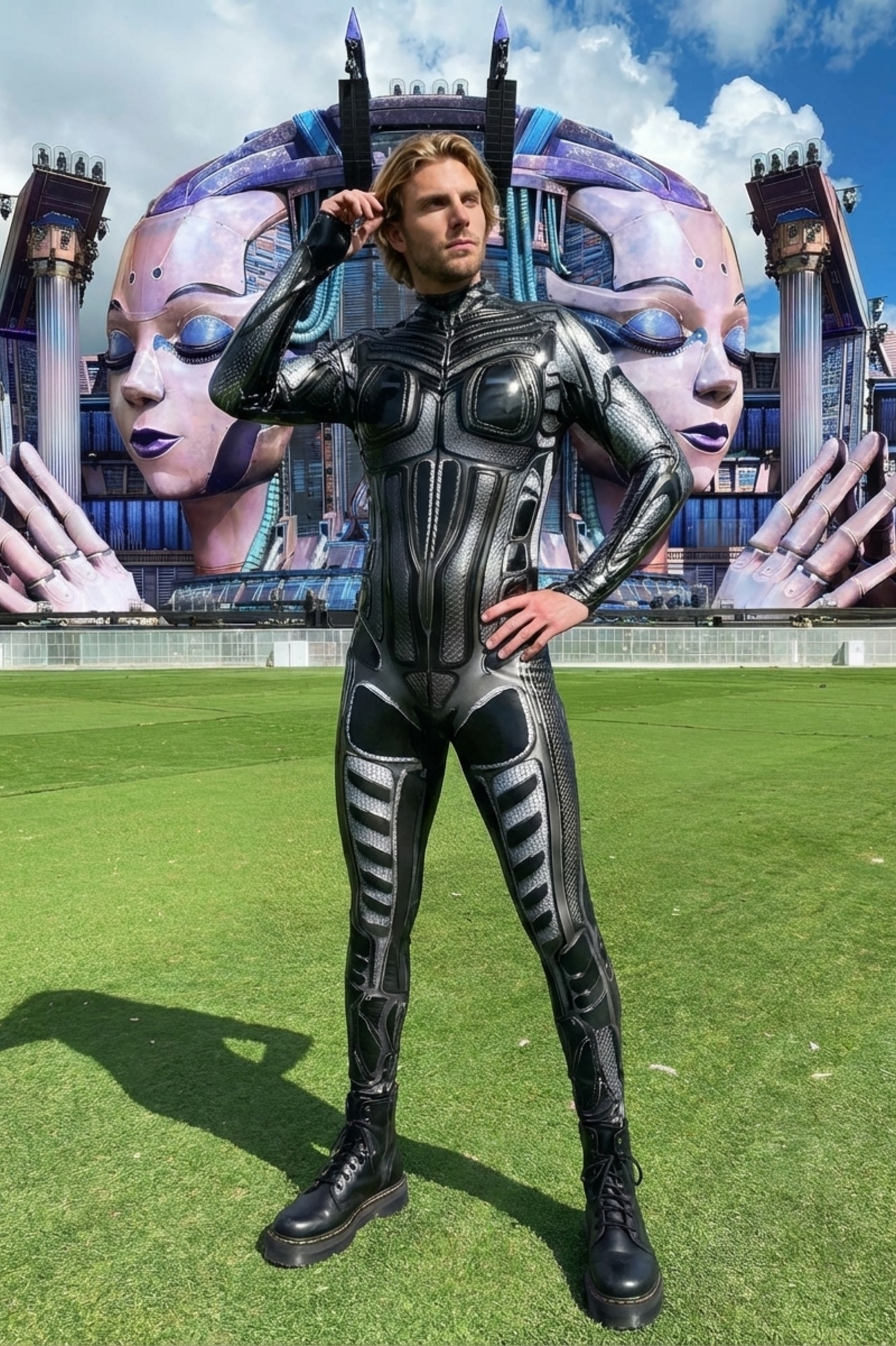 Cyborg Futuristic Bodysuit VV116