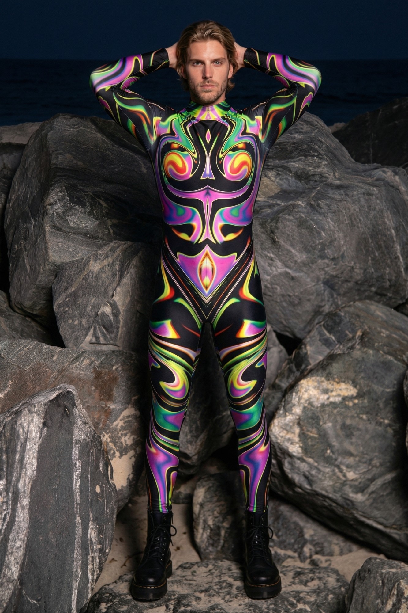 Cosmic Nomad Psychedelic Bodysuit VV123