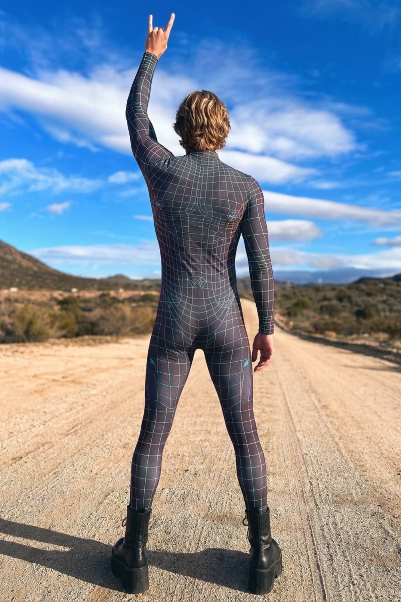 Cyber Runner Grid Bodysuit VV359
