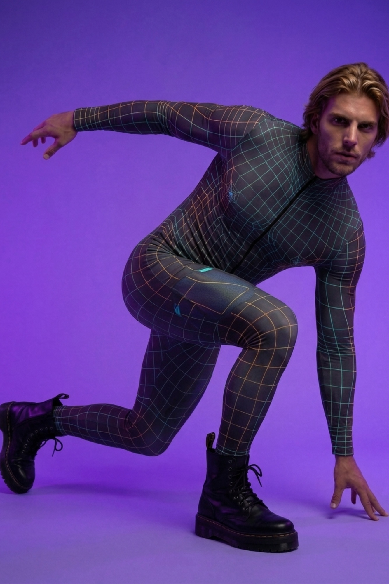 Cyber Runner Grid Bodysuit VV359