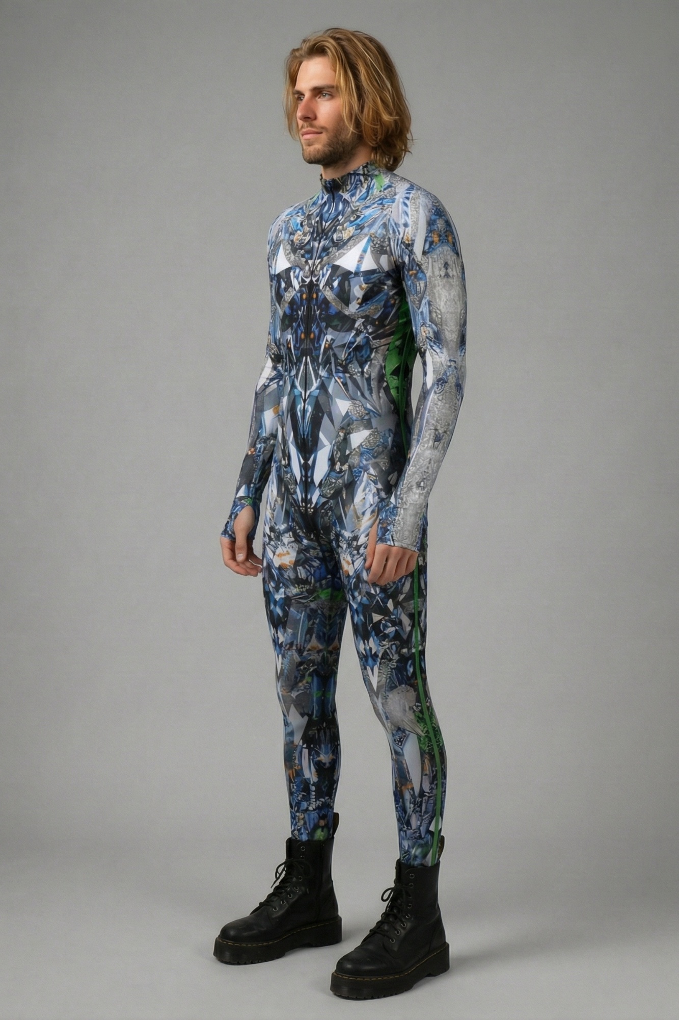 Cyber-Gladiator Printed Bodysuit VV375