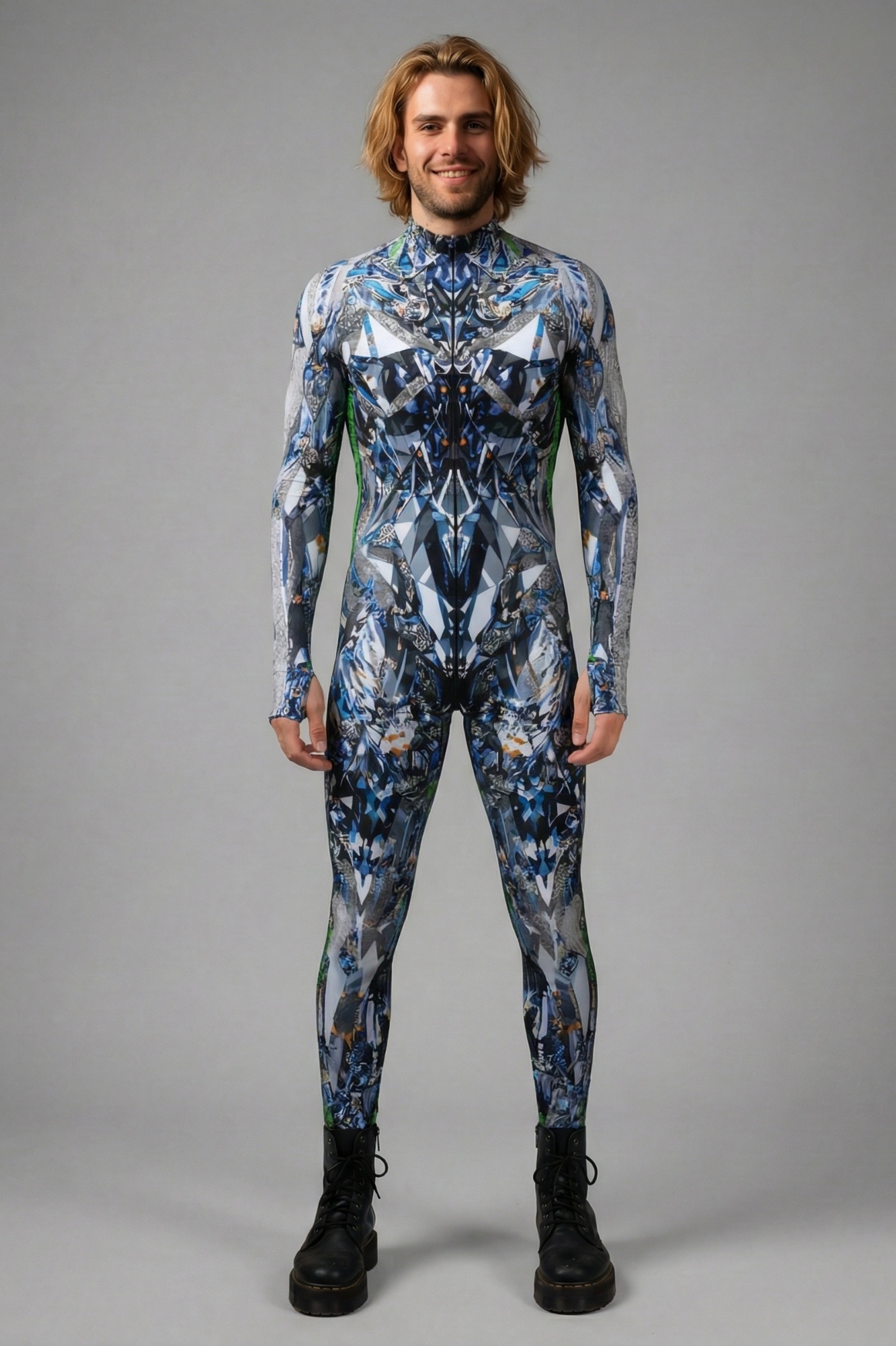 Cyber-Gladiator Printed Bodysuit VV375