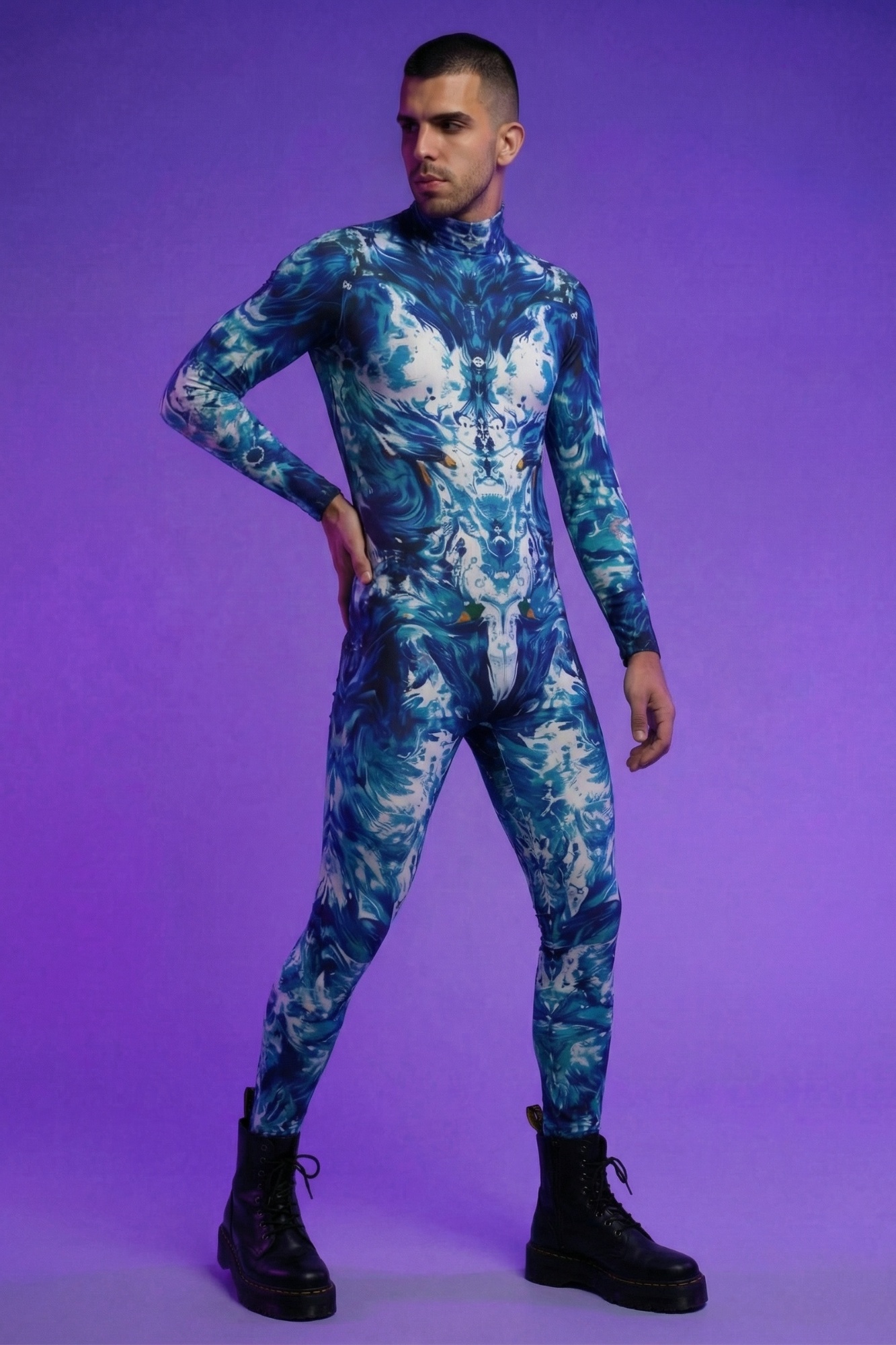 Ethereal Printed Bodysuit VV385