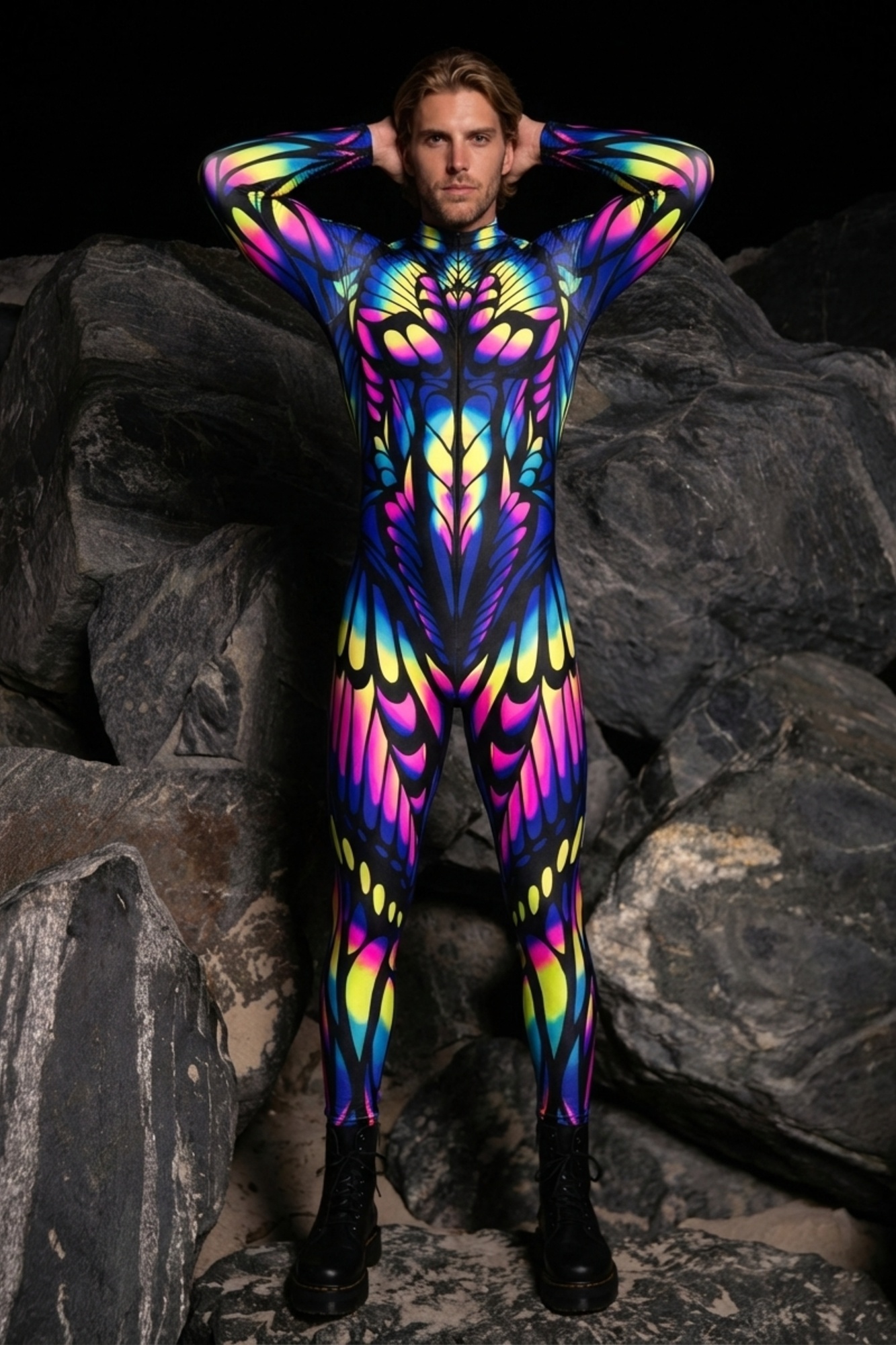 Rave God Butterfly Bodysuit VV548