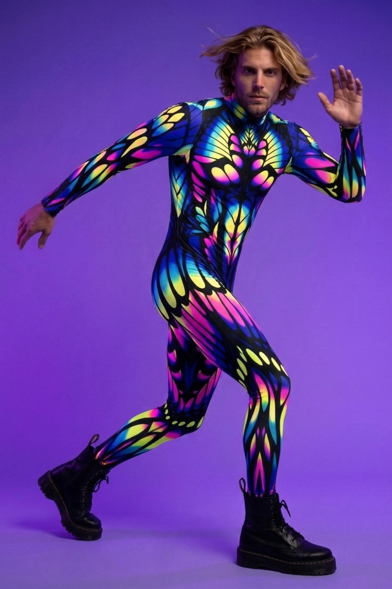 Rave God Butterfly Bodysuit VV548