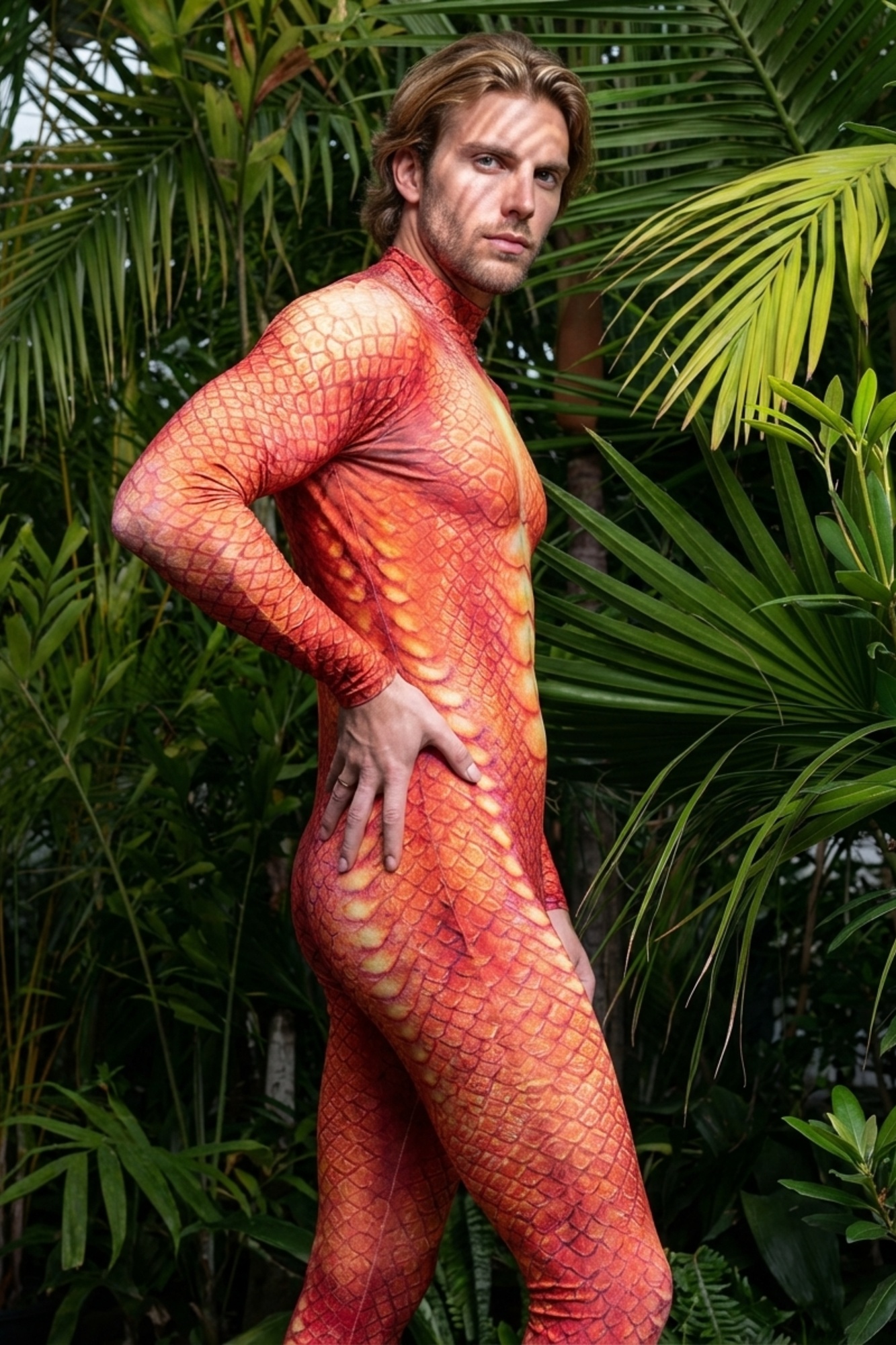 Fire Dragon Scale Bodysuit VV586