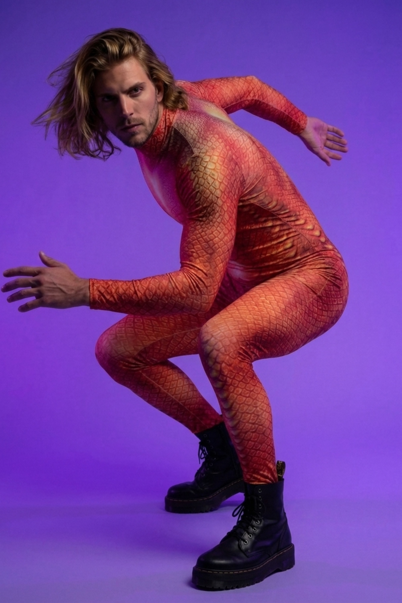 Fire Dragon Scale Bodysuit VV586