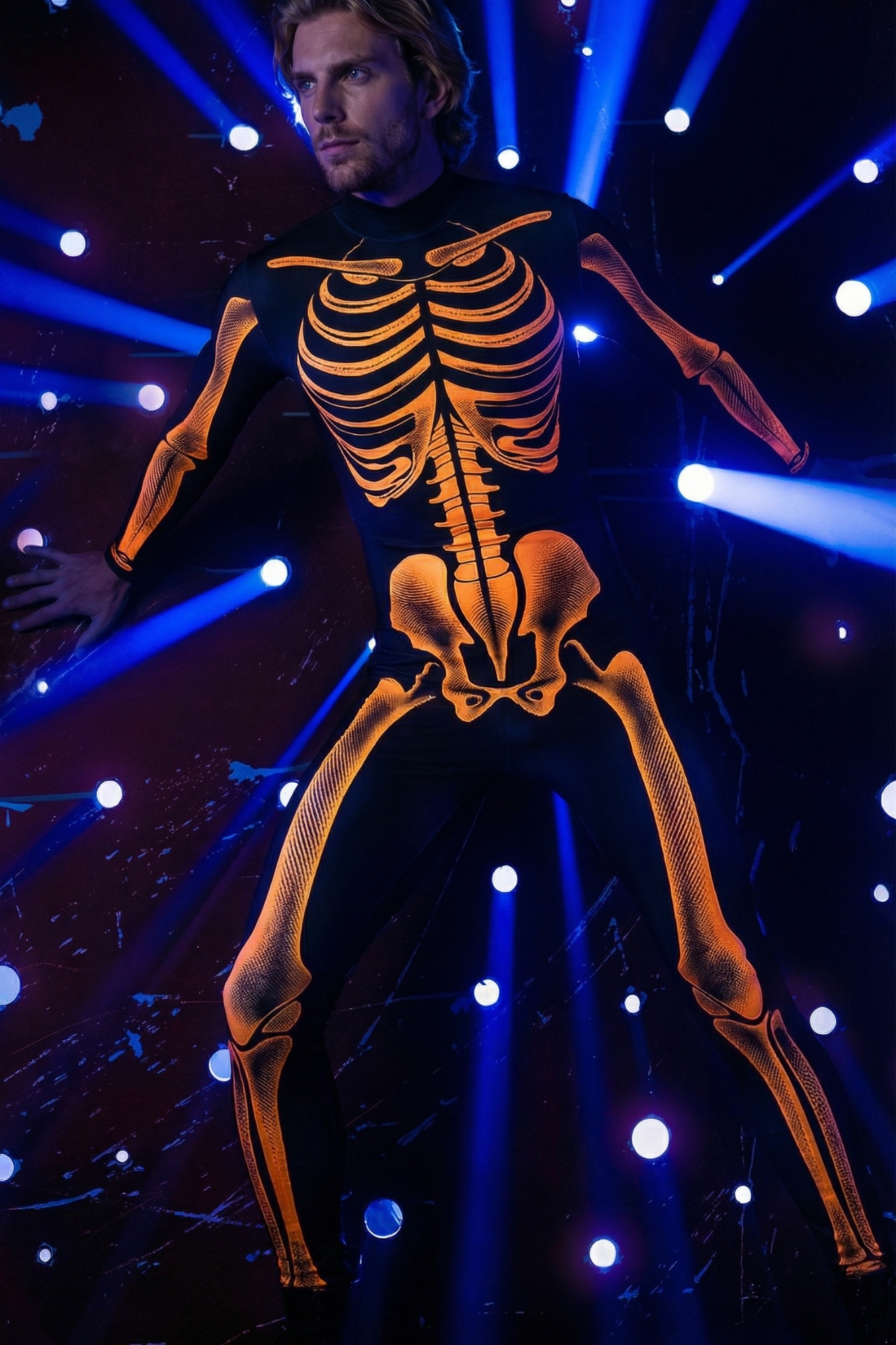 Night Stalker Skeleton Bodysuit VV629